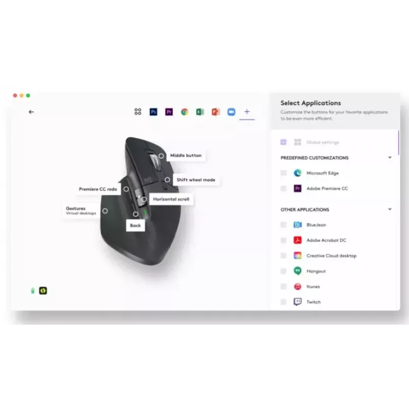 Pele Logitech MX Master 3S RF Wireless + Bluetooth