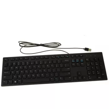 Tastatūra Dell USB 104 taustiņi RKR0N ar multivides taustiņiem, vadu USB savienojums