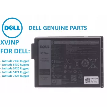 Dell XVJNP klēpjdatora baterija, 53,5 Wh, 3 šūnu, litija jonu – saderīgiem Dell piezīmjdatoriem