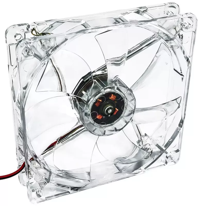 Datora korpusa ventilators Akyga AW-12A-BG 120 mm, 1000 RPM, 66 CFM, caurspīdīgs