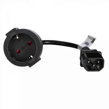 Strāvas kabelis Akyga AK-PC-10A — CEE7/4 uz IEC, 0,15 m, 10 A, 250 V, melns
