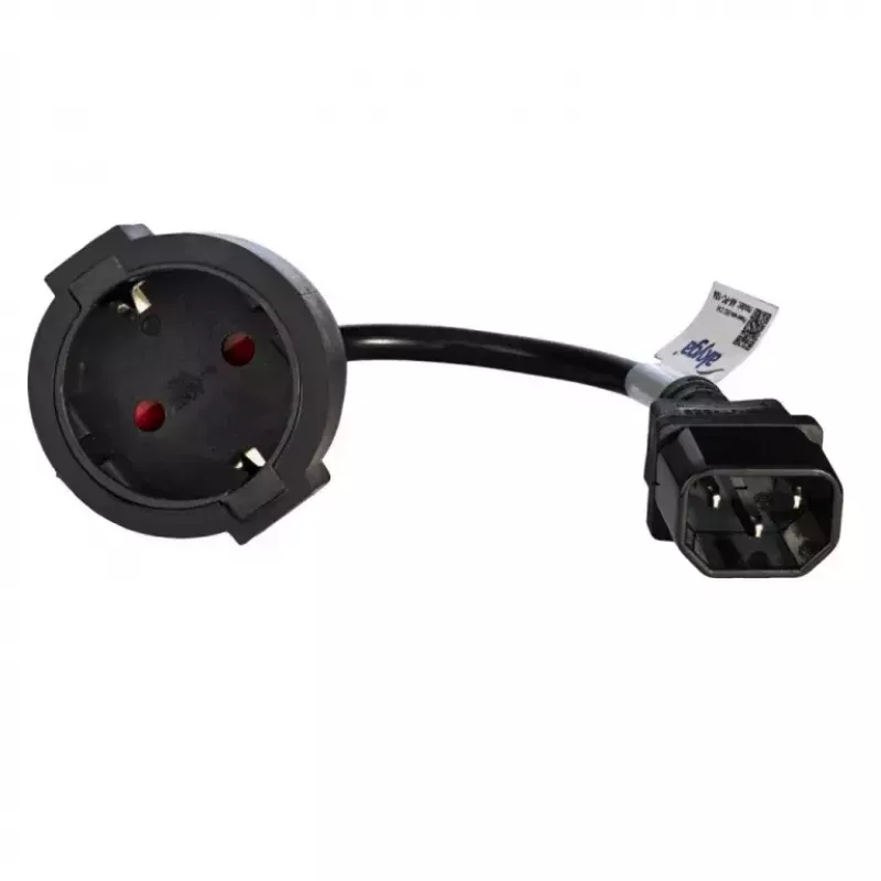 Strāvas kabelis Akyga AK-PC-10A — CEE7/4 uz IEC, 0,15 m, 10 A, 250 V, melns
