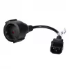 Strāvas kabelis Akyga AK-PC-10A — CEE7/4 uz IEC, 0,15 m, 10 A, 250 V, melns