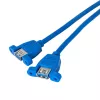 USB kabelis Akyga AK-CA-62 USB 3.2 Gen 1 65 m 2 x USB 3.0 Zils