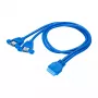 USB kabelis Akyga AK-CA-62 USB 3.2 Gen 1 65 m 2 x USB 3.0 Zils