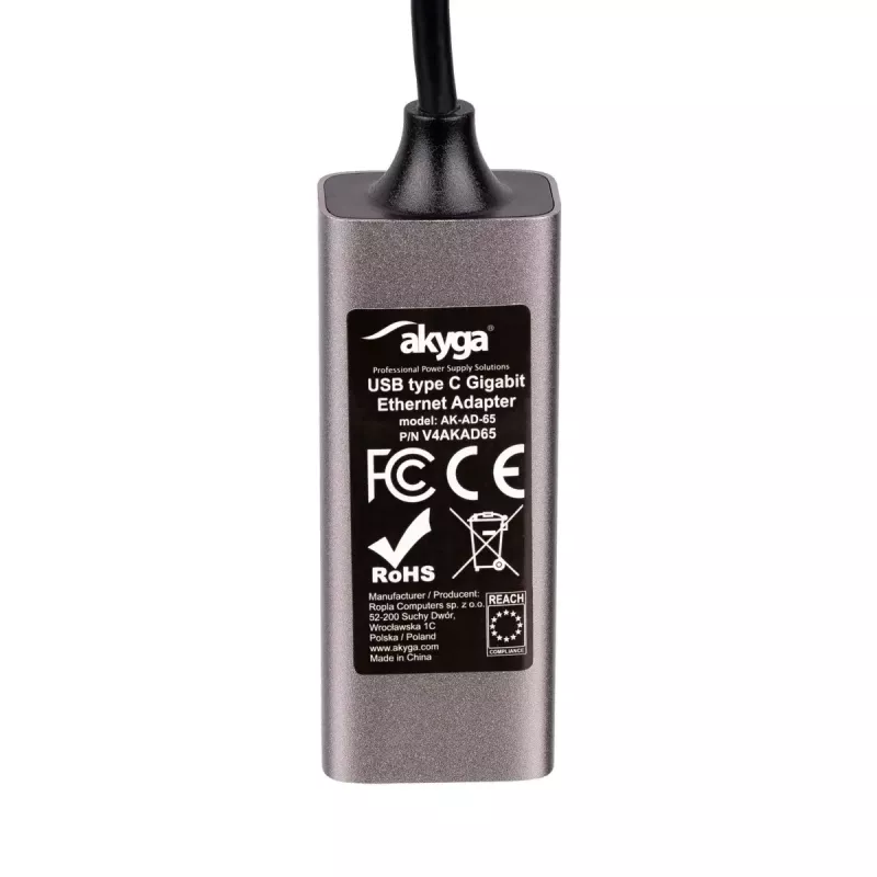Tīkla–USB adapteris Akyga AK-AD-65 — RJ-45 uz USB 3.2 Gen 1 (1 Gbit/s)