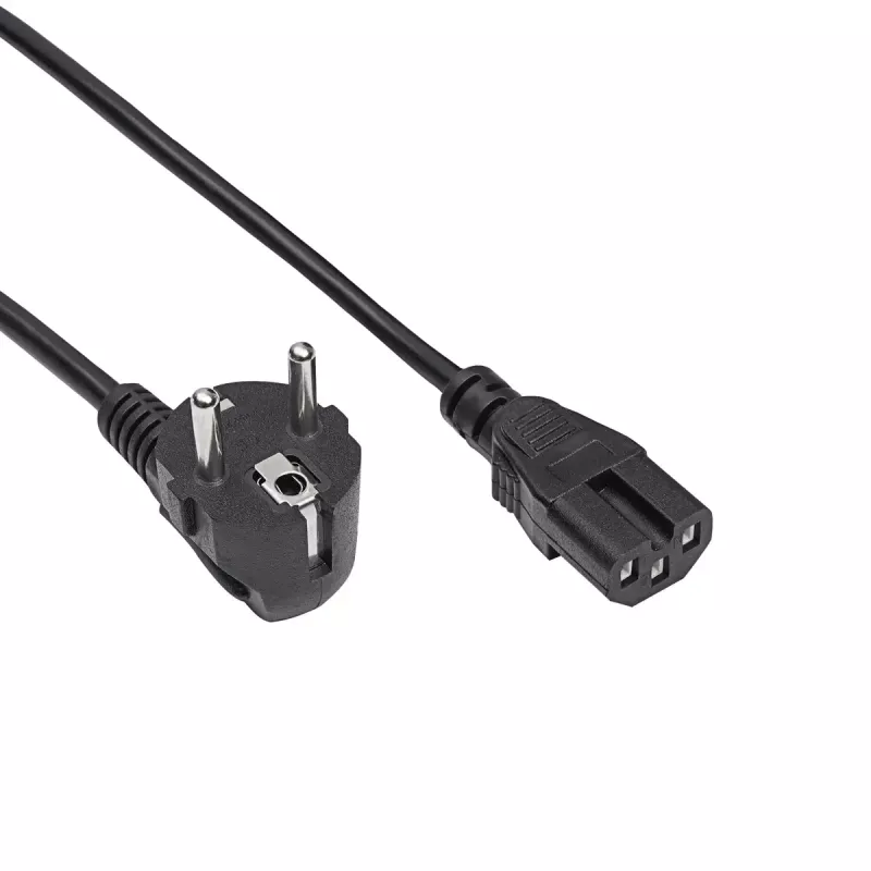 Strāvas kabelis Akyga AK-UP-08 CEE 7/7 uz IEC C15, 1,8 m garš