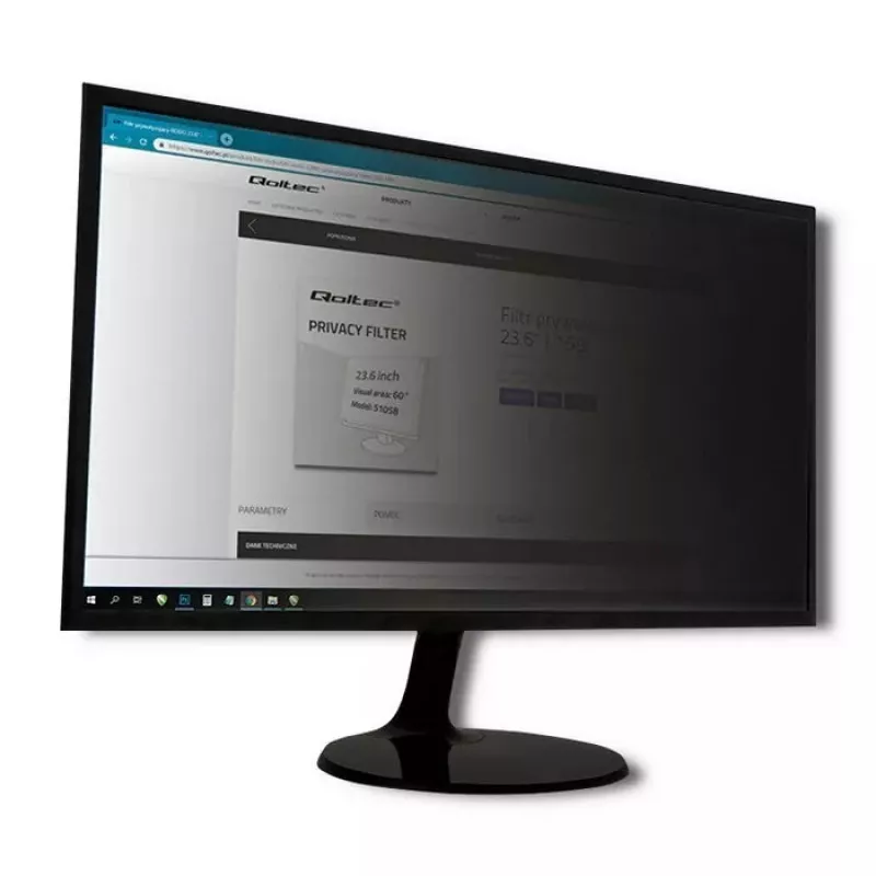 Bezrāmja displeja privātuma filtrs Qoltec 51063 43.2 cm (17 collas)
