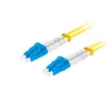 Optiskās šķiedras ielāpa kabelis LANBERG FO-LULU-SD11-0050-YE 5 m, G.657.A1, LC–LC, dzeltens