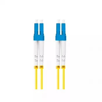 Optiskās šķiedras ielāpa kabelis LANBERG FO-LULU-SD11-0050-YE 5 m, G.657.A1, LC–LC, dzeltens