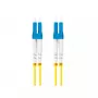 Optiskās šķiedras ielāpa kabelis LANBERG FO-LULU-SD11-0050-YE 5 m, G.657.A1, LC–LC, dzeltens