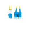 Optisko šķiedru kabelis LANBERG FO-SULU-SD11-0020-YE, 2 m, G.657.A1, SC uz LC, dzeltens