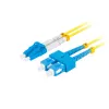 Optisko šķiedru kabelis LANBERG FO-SULU-SD11-0020-YE, 2 m, G.657.A1, SC uz LC, dzeltens
