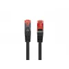 Tīkla kabelis Lanberg PCF6-10CU-0025-BK RJ-45 Cat6 0,25 m melns