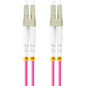 Optiskās šķiedras kabelis LANBERG FO-LULU-MD41-0150-VT 15 m OM4 LC/UPC - LC/UPC pilna dupleksa