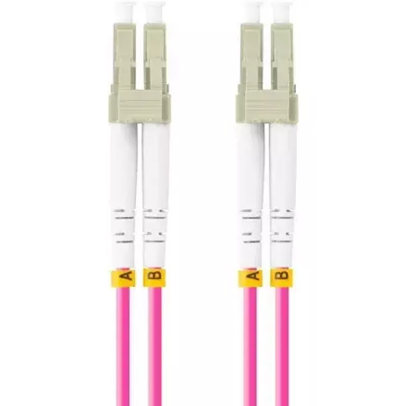 Optiskās šķiedras kabelis LANBERG FO-LULU-MD41-0150-VT 15 m OM4 LC/UPC - LC/UPC pilna dupleksa