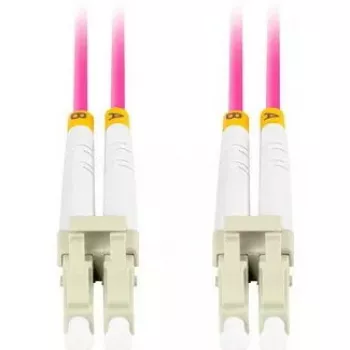 Optiskās šķiedras kabelis LANBERG FO-LULU-MD41-0150-VT 15 m OM4 LC/UPC - LC/UPC pilna dupleksa