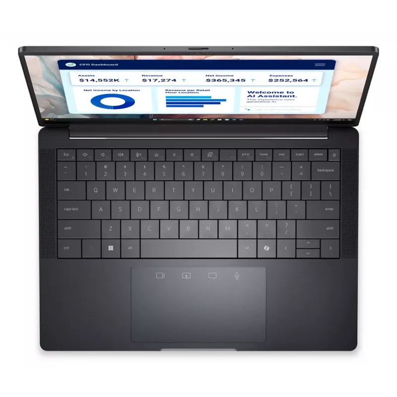 Dell Pro 13 Premium PA13250 klēpjdators — Intel Core Ultra 7 268V, 13,3 collu Quad HD+ skārienjūtīgs, 32 GB LPDDR5x, 512 GB SSD, Windows 11 Pro, pelēks