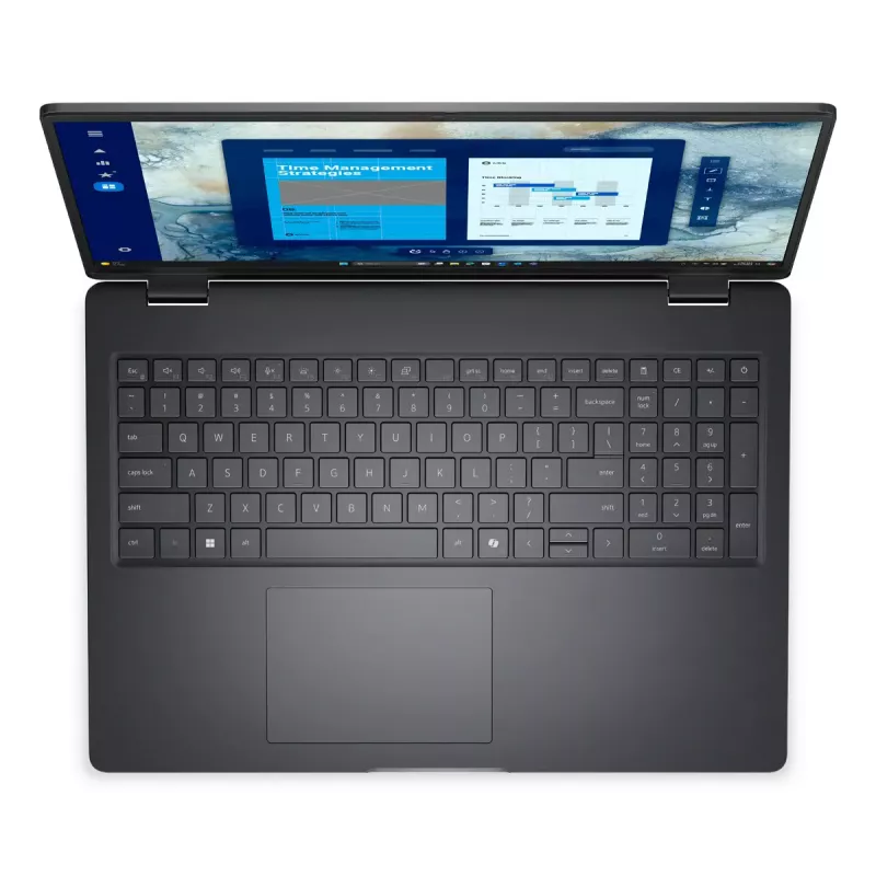 Dell Pro 16 klēpjdators PC16250 — Intel Core 7 150U, 16 collas (1920×1200) Full HD+, 16 GB DDR5, 512 GB SSD, Windows 11 Pro, melns