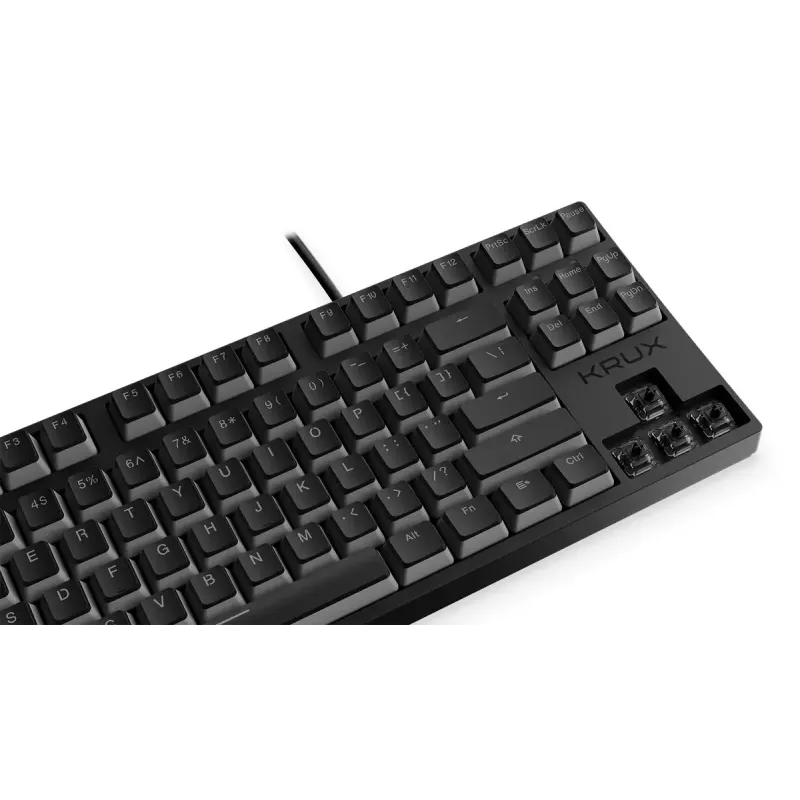 KRUX Atax PRO RGB tastatūra Spēļu USB QWERTY Angļu Melna Tenkeyless Mehāniska