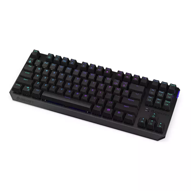 Klaviatūra ENDORFY Thock TKL Wireless Red mehāniskā RGB LED 87 taustiņi