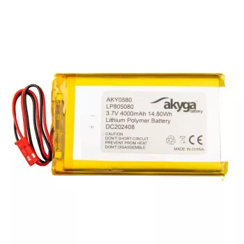 Baterija Akyga AKY0580 mobilā tālruņa rezerves daļa, Li-Ion, 50×80×8 mm, Sudraba