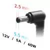 Klēpjdatora lādētājs Akyga AK-ND-85, iekštelpu maiņstrāvas adapteris, ieeja 100–250 V, izeja 12 V 5 A, 1,2 m kabelis, melns