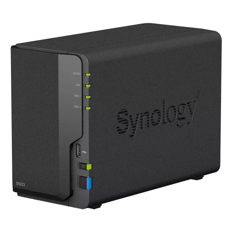 Synology DiskStation DS223 2 nodalījumu NAS komplekts ar 2x 6TB HAT3300 (12TB)