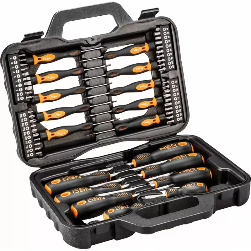 Pārnēsājama instrumentu kaste NEO tools 04-211, izturīga plastmasas konstrukcija, pārnēsāšanas rokturis, kompakta uzglabāšana