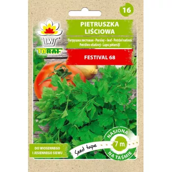 Toraf dārza pētersīļu 'Festival 68' (Petroselinum crispum) sēklas svaigu garšaugu audzēšanai 7 m rindai
