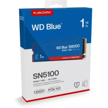 Cietvielu disks SANDISK WD Blue SN5100 NVMe 1TB — iekšējais PCIe SSD, 1 TB ietilpība