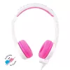 BuddyPhones School+ vadu austiņas ar galvas saiti, paredzētas zvaniem un mūzikai, 20–20000 Hz, 1,4 m kabelis, rozā/balts