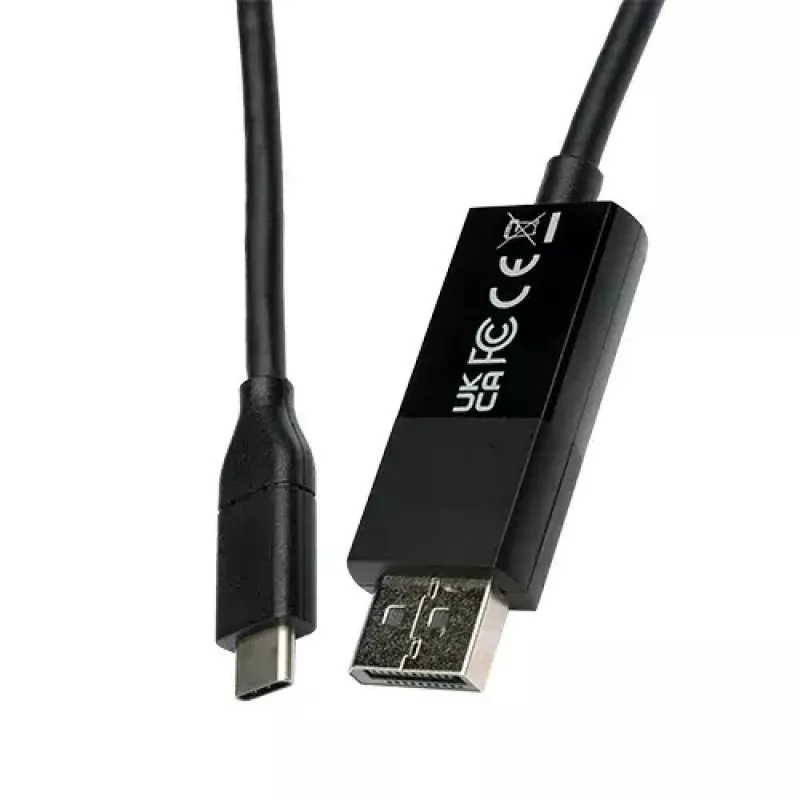 Kabeļa dzimuma mainītājs USB Type-C 3.2 Gen 1 DisplayPort melns V7 V7UCDP-2M