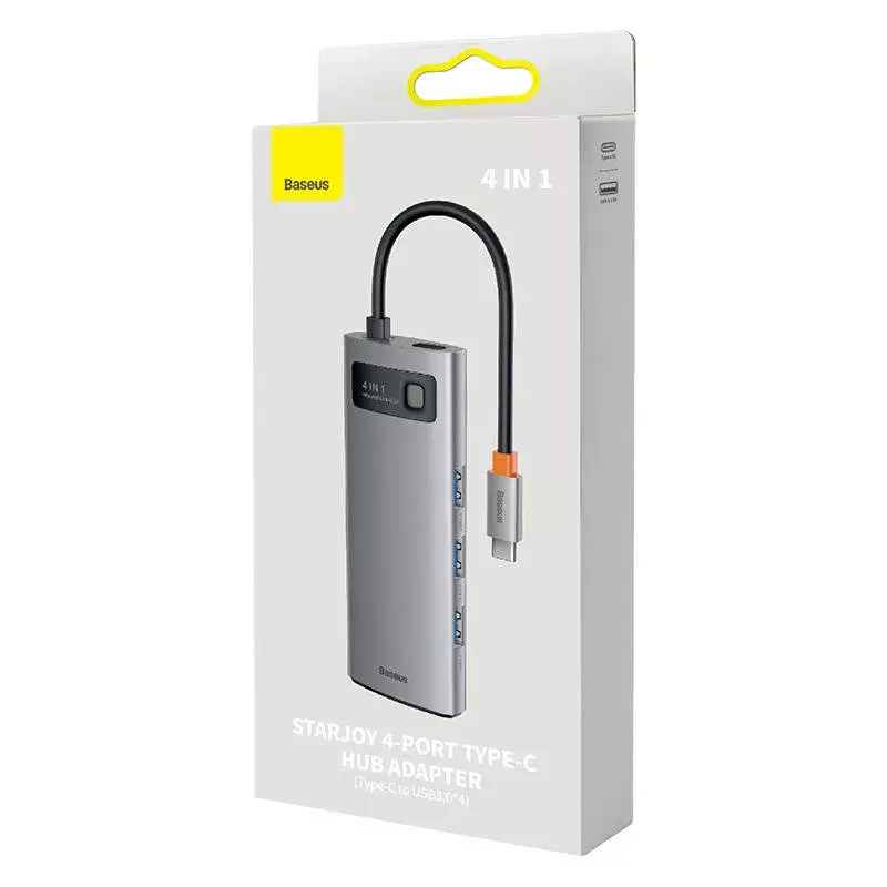 USB-C uz 4x USB 3.0 centrmezgls Baseus WKWG070013 — USB-C uz četriem USB-A 3.0 portiem