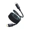USB-C uz USB-C kabelis Baseus PicoGo 1 m, melns, datu pārraide līdz 0,48 Gbit/s