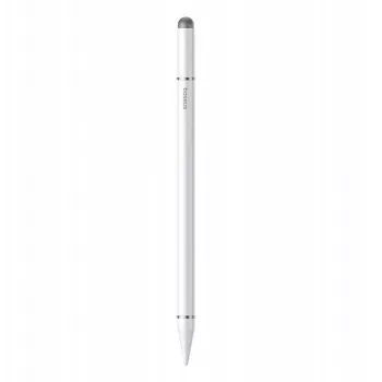 Stylus Baseus Smooth Writing III 3-in-1 magnētiskā versija — pasīvs, balts