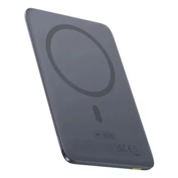 Portatīvs ārējais akumulators Baseus PicoGo Ultra-plāns 5000 mAh, 20 W izeja, bezvadu uzlāde, USB-C, pelēks