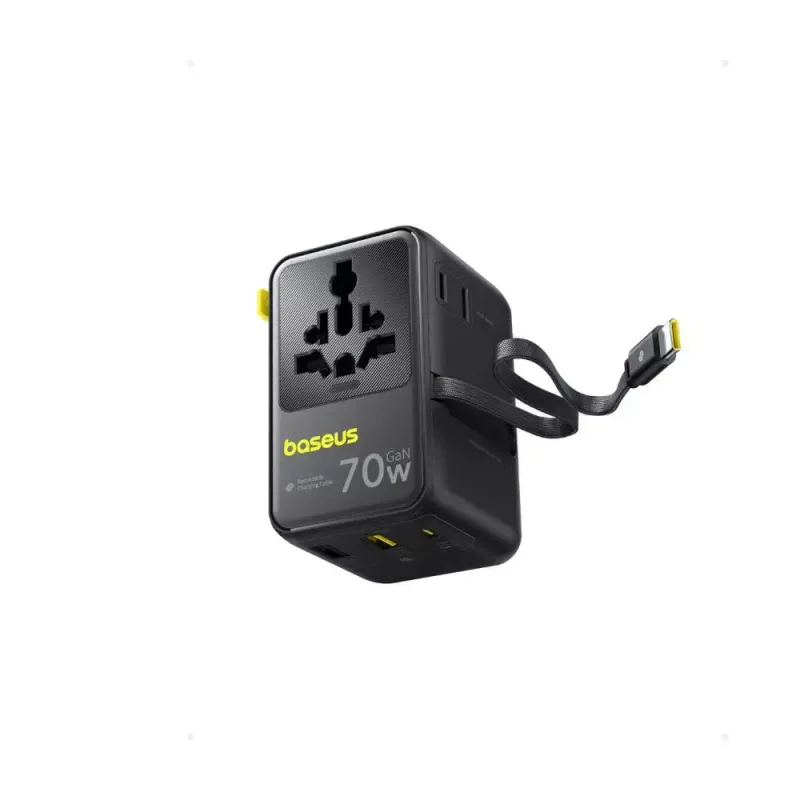 Lādētājs Baseus EnerCore CG11 — Iekštelpu maiņstrāvas ātrais lādētājs, 2x USB-C, 1 m kabelis, melns