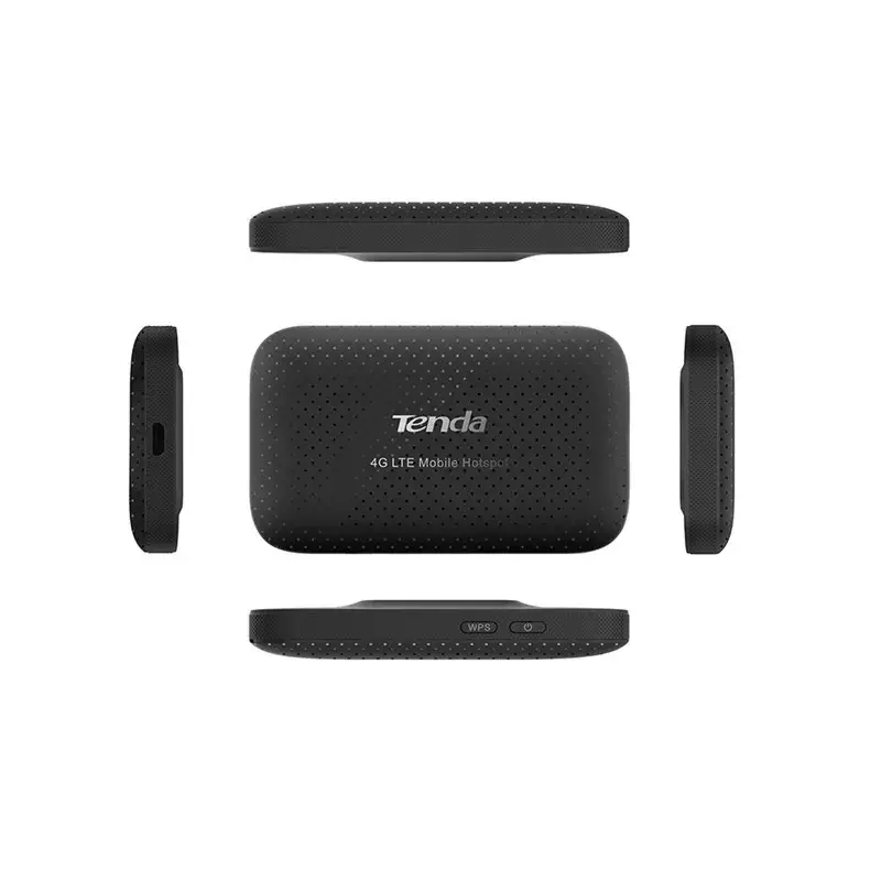 Pārnēsājams maršrutētājs TENDA 4G185 — vienjoslas 2,4 GHz, Wi‑Fi 4 (802.11n), LTE 4G, 150 Mb/s, SIM slots, USB, iekšējās 2 antenas, darbināms ar baterijām