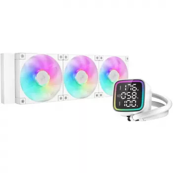 CPU šķidruma dzesētājs DeepCool LD360 balta ar 360 mm radiatoru