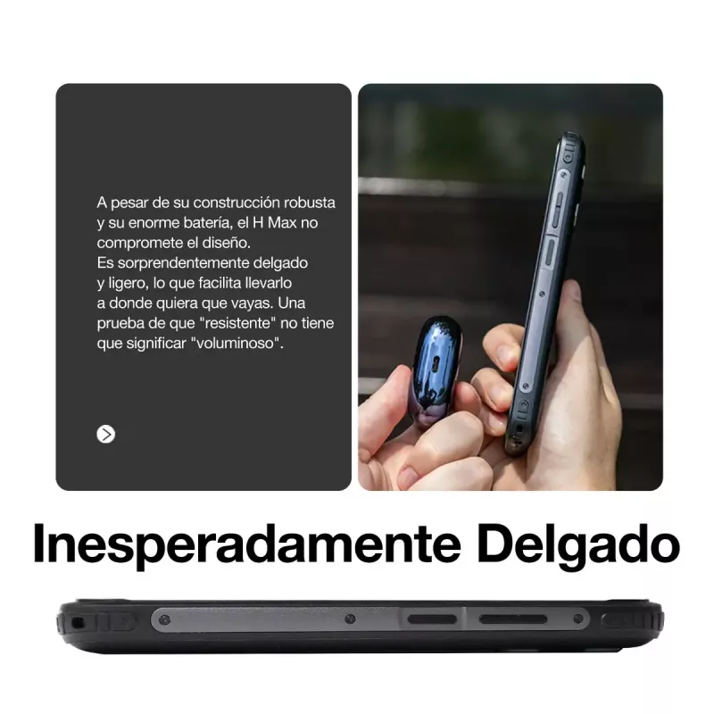 Viedtālrunis AGM H Max — 6,56 collu Displejs, Android 14, 4 GB RAM, 256 GB, Dual SIM, 10000 mAh, IP68, Melns