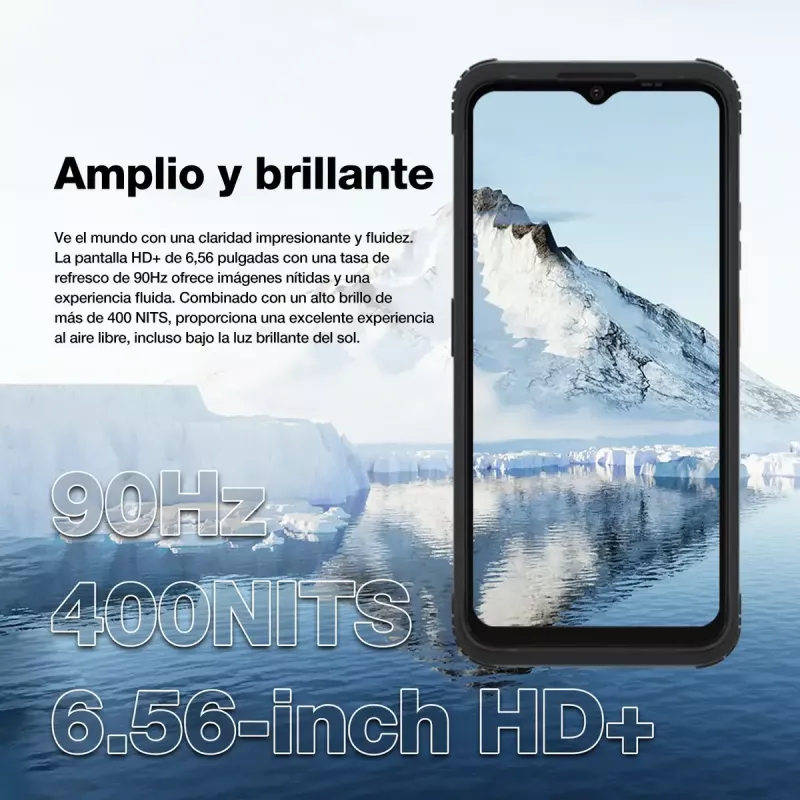 Viedtālrunis AGM H Max — 6,56 collu Displejs, Android 14, 4 GB RAM, 256 GB, Dual SIM, 10000 mAh, IP68, Melns