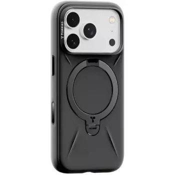 Phone case Torras OSTAND SPIN SERIES for iPhone 17 Pro Max Melns