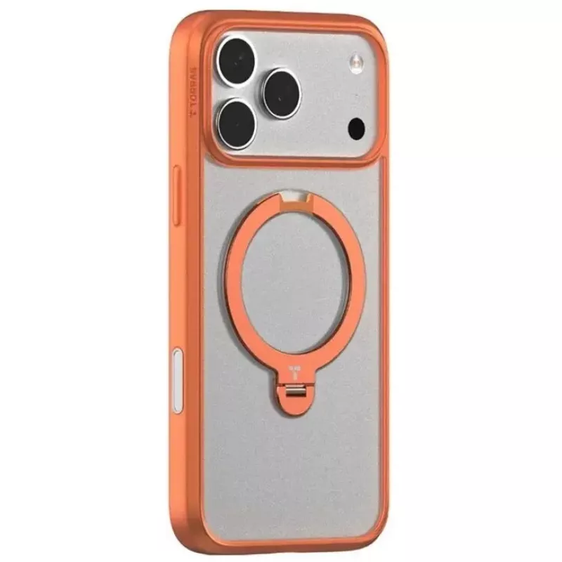 Telefona maciņš Torras Ostand Spin Series iPhone 17 Pro — oranža krāsa