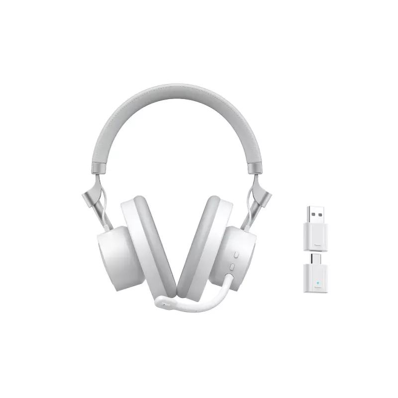 Austiņas HAVIT Fuxi-H8 — bezvadu un vadu, Bluetooth, 20–20000 Hz, 10 m diapazons, 300 g, baltas