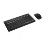 tastatūra pele set Rapoo 8000M Universal Bluetooth QWERTZ German Melns