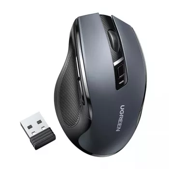Pele Ugreen MU006 bezvadu USB 2,4 GHz 4000 DPI melna