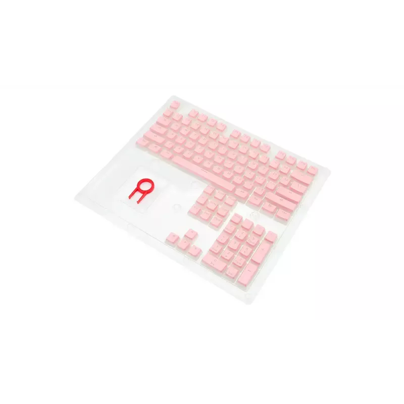 Mehānisko taustiņu vāciņu komplekts REDRAGON A130 PBT Doubleshot — Rozā taustiņu vāciņi, PBT dubultā formējuma konstrukcija