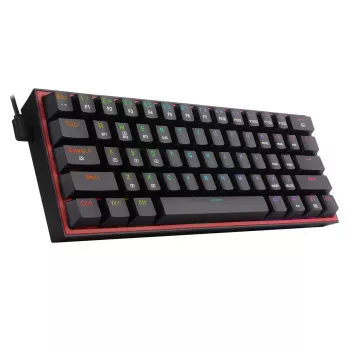 Klaviatūra REDRAGON FIZZ PRO K616-RGB B Spēļu USB RF Bezvadu Bluetooth QWERTY Melna Sarkana