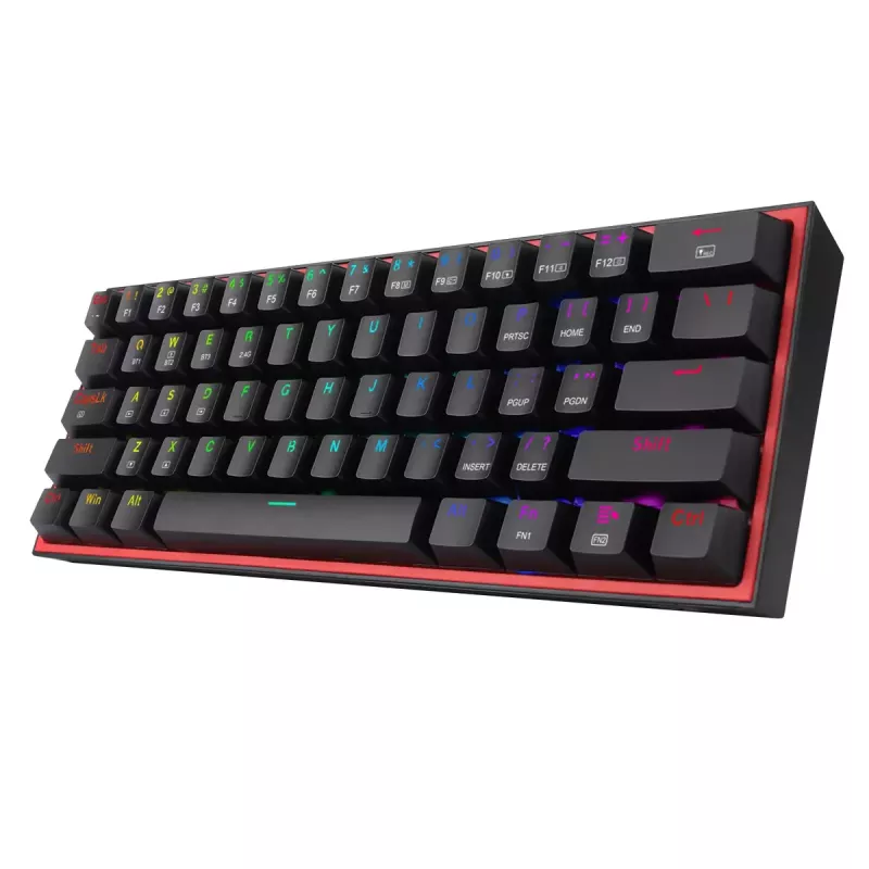 Klaviatūra REDRAGON FIZZ PRO K616-RGB B Spēļu USB RF Bezvadu Bluetooth QWERTY Melna Sarkana